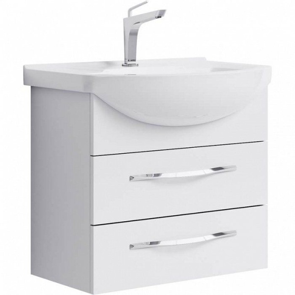 АЛЛЕГРО 65 Тумба подвесная, два ящика цвет белый с раковиной ЭЛЕГАНС 65 (Ш65,5хВ57,2хГ44,5) АЛЛЕГРО 65 Тумба подвесная, два ящика цвет белый с раковиной ЭЛЕГАНС 65 (Ш65,5хВ57,2хГ44,5)