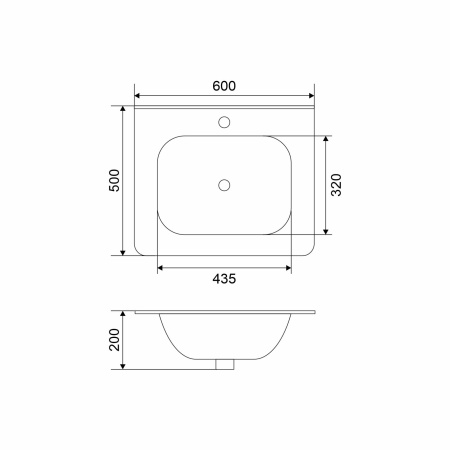 Раковина Astra 60 керамическая в Сочи и Адлере