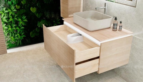 Тумба Karat 100, подвесная Бук светлый в Сочи и Адлере Тумба Karat 100, подвесная Бук светлый в Сочи и Адлере