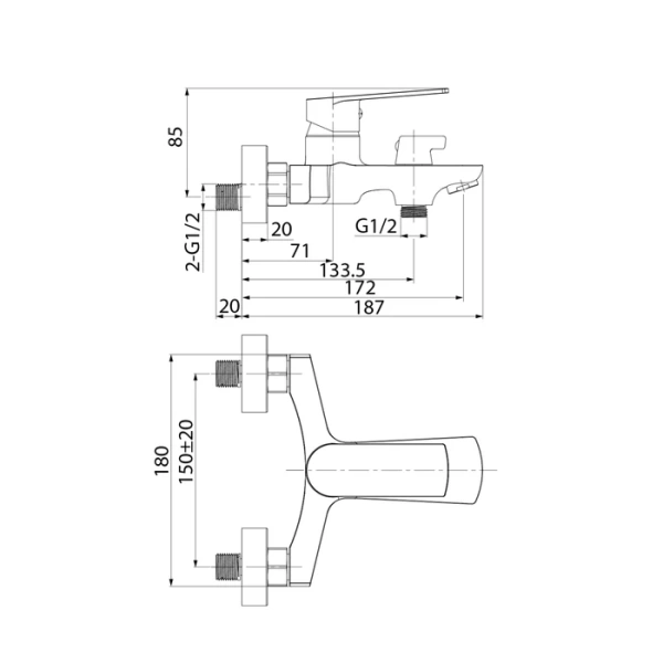 Смеситель для ванны, Plank, IDDIS, PLASB02i02WA в Сочи и Адлере Смеситель для ванны, Plank, IDDIS, PLASB02i02WA в Сочи и Адлере