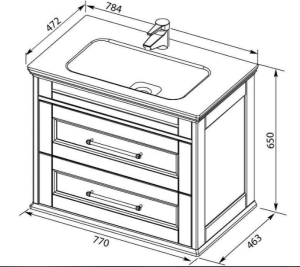 Раковина для тумбы Aquanet Бостон 80 в Сочи и Адлере