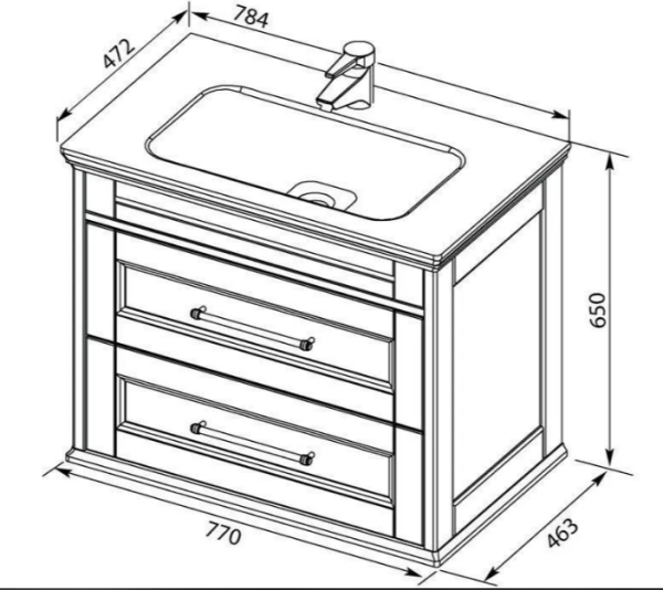 Раковина для тумбы Aquanet Бостон 80 в Сочи и Адлере