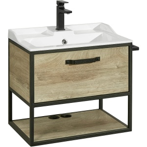 Тумба-умывальник Акватон Лофт Фабрик 65, дуб эндгрейн без раковины (доп.выписать раковину Фабиа 65)