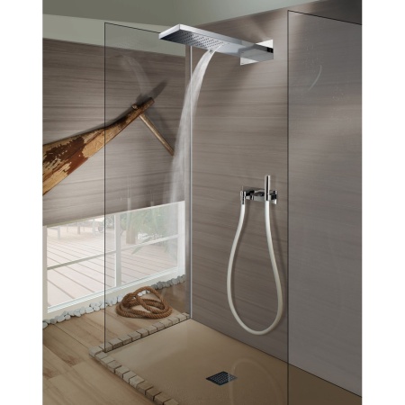 BOSSINI (MANHATTAN-2) Душевая панель 500 x 200 x 24 мм, 2 режима (дождь, каскад), хром (030)							 в Сочи и Адлере
