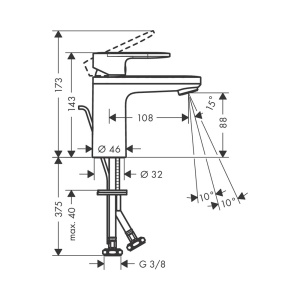 71571000 Смеситель для раковины Hansgrohe Vernis Blend, хром  в Сочи и Адлере 71571000 Смеситель для раковины Hansgrohe Vernis Blend, хром  в Сочи и Адлере
