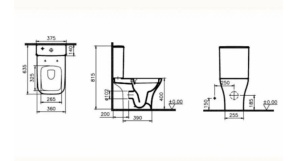 9843B003-7201 Polar Напольный безободковый унитаз Open-back с бачком и сиденьем микролифт в Сочи и Адлере 9843B003-7201 Polar Напольный безободковый унитаз Open-back с бачком и сиденьем микролифт в Сочи и Адлере