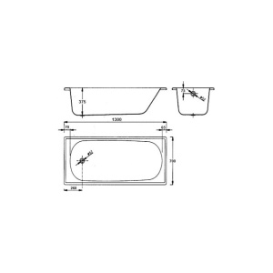 Ванна стальная EUROPA 130*70 с ножками в Сочи и Адлере Ванна стальная EUROPA 130*70 с ножками в Сочи и Адлере