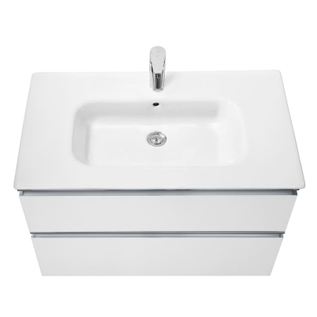 Тумба под раковину Roca THE GAP 800 мм, 2 ящика, подвесная, белый глянец (A857399806) в Сочи и Адлере