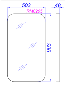 RM0205W зеркало в металлической раме, цвет белый RM0205W в Сочи и Адлере