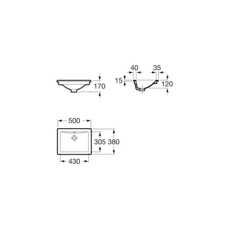 Раковина DIVERTA 50*38 врезная  в Сочи и Адлере