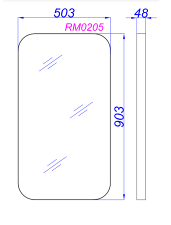 RM0205W зеркало в металлической раме, цвет белый RM0205W в Сочи и Адлере