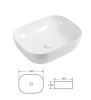 Раковина Kerald 490*395*150 мм накладная, белый  в Сочи и Адлере