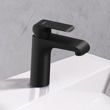 Смеситель для умывальника с донным клапаном Flat black FL 013.20 в Сочи и Адлере