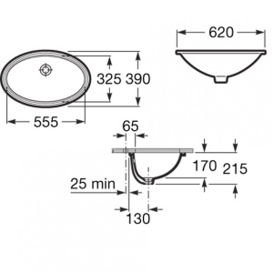 Раковина GRAND BERNA 620х390х215 мм встраиваемая (снизу) в Сочи и Адлере Раковина GRAND BERNA 620х390х215 мм встраиваемая (снизу) в Сочи и Адлере