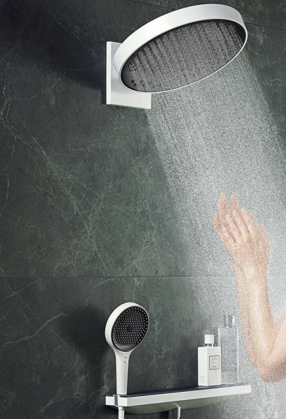 26843700 HG FixFit Porter-набор 500 с полкой, левосторонний, белый матовый в Сочи и Адлере 26843700 HG FixFit Porter-набор 500 с полкой, левосторонний, белый матовый в Сочи и Адлере