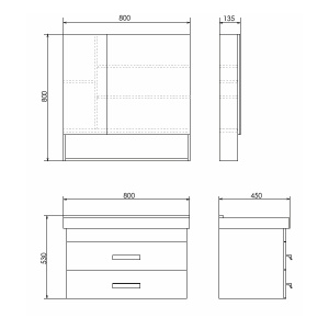 COMFORTY Тумба-умывальник "Никосия-80П" дуб белый с раковиной Fest 80 F01 в Сочи и Адлере COMFORTY Тумба-умывальник "Никосия-80П" дуб белый с раковиной Fest 80 F01 в Сочи и Адлере