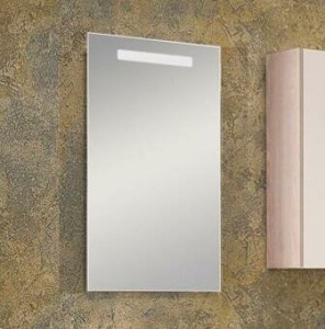 ЙОРК 50 зеркало белый со светильником