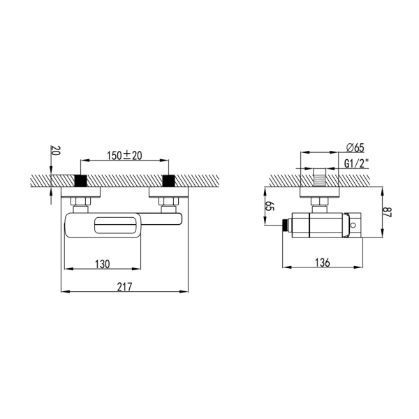 Смеситель для ванны, белый матовый, Slide, IDDIS, SLIWT00i02 в Сочи и Адлере Смеситель для ванны, белый матовый, Slide, IDDIS, SLIWT00i02 в Сочи и Адлере