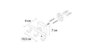 FX-61305C Kvadro Крючок тройной в Сочи и Адлере