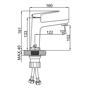 Смеситель для раковины LEDEME L1091BR в Сочи и Адлере