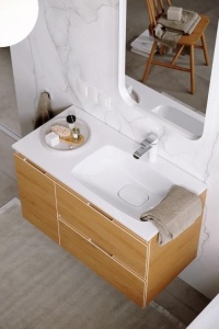 ACCENT 90 Тумба с умывальником Malaga 900 правая,  цвет дуб золотой, ACC0109RDZ+Mal.09.04.D-R в Сочи и Адлере ACCENT 90 Тумба с умывальником Malaga 900 правая,  цвет дуб золотой, ACC0109RDZ+Mal.09.04.D-R в Сочи и Адлере