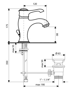 Смеситель Tiffany с донным клапаном для раковины Арт. 6003 белый/золото (продается в комплеткте со смесителем для биде) в Сочи и Адлере Смеситель Tiffany с донным клапаном для раковины Арт. 6003 белый/золото (продается в комплеткте со смесителем для биде) в Сочи и Адлере