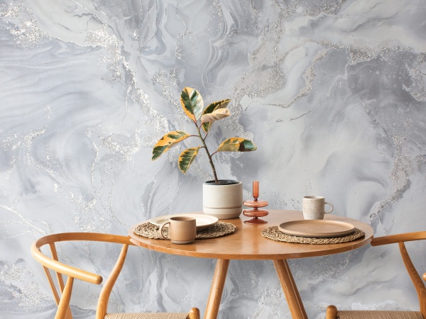 Обои Victoria Stenova Odyssey, Винил горячего тиснения, 1.06*10.05м, Св.Серый мотив в Сочи и Адлере