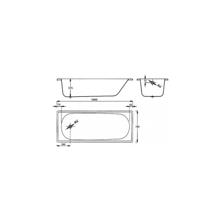 Ванна стальная EUROPA 160*70 с ножками в Сочи и Адлере