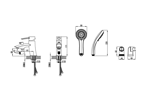 Смеситель Lemark Atlantiss LM3215C на борт ванны в Сочи и Адлере Смеситель Lemark Atlantiss LM3215C на борт ванны в Сочи и Адлере