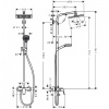 27284000 HG Crometta E 240 1jet Showerpipe с однорычажным смесителем в Сочи и Адлере