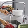 30270000 Смеситель для кухни GROHE Essence+ с высоким изливом и выдвижной лейкой, хром в Сочи и Адлере