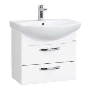 АРИЯ 65 М тумба подвесная 2ящ белая АРИЯ 65 М тумба подвесная 2ящ белая