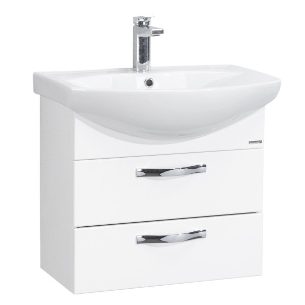 АРИЯ 65 М тумба подвесная 2ящ белая АРИЯ 65 М тумба подвесная 2ящ белая