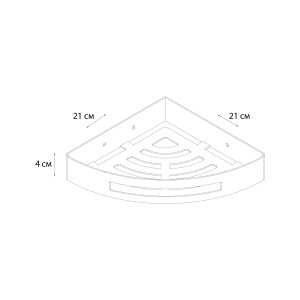 "HOTEL" Полка угловая одноэтажная золото-сатин FX-31003L в Сочи и Адлере