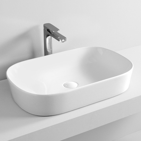 Artceram Ghost Раковина накладная 65х42 см, , без отв под смеситель, без слив-перелива, цвет белый