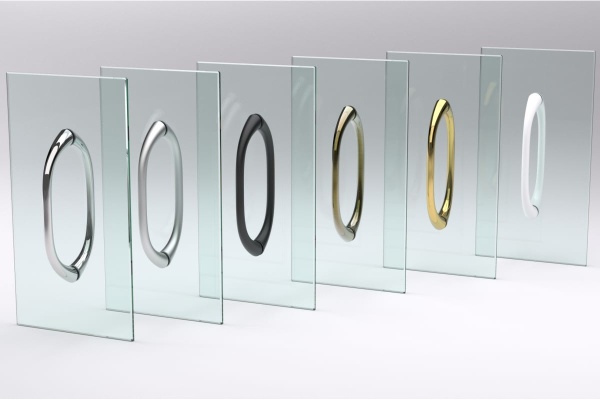 Дверь в душевой проем EP-F-2 155 08 01 правая профиль хром глянец стекло прозрачное открытие вовнутрь, ручка квадро в Сочи и Адлере