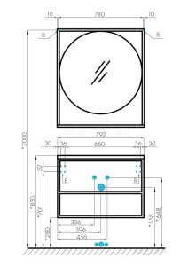 Зеркало 80 Акватон Лофт Фабрик, дуб кантри в Сочи и Адлере Зеркало 80 Акватон Лофт Фабрик, дуб кантри в Сочи и Адлере