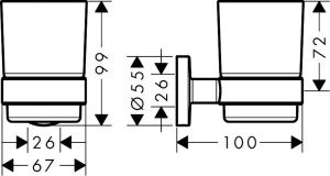 41718000 HG Logis Universal стакан для зубных щеток в Сочи и Адлере
