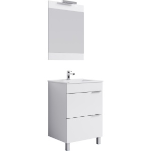 БРИГ 60 Тумба на ножках, два ящика с раковиной КВАДРО 60 (Ш60,5хВ85,5хГ47) Br.01.06/2/W+Quadro 60  в Сочи и Адлере БРИГ 60 Тумба на ножках, два ящика с раковиной КВАДРО 60 (Ш60,5хВ85,5хГ47) Br.01.06/2/W+Quadro 60  в Сочи и Адлере