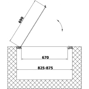 Дверь в душевой проем ЕР   ARTDECOR D1 в Сочи и Адлере