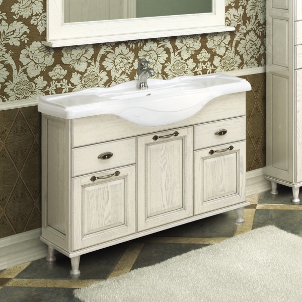 ЖЕРОНА 105 тумба-умывальник белое серебро БЕЗ раковины ЖЕРОНА 105 тумба-умывальник белое серебро БЕЗ раковины