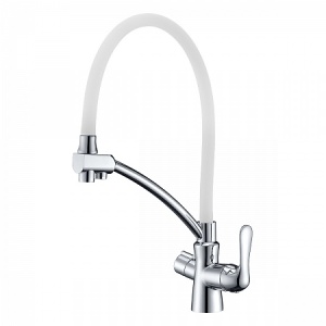 Смеситель Lemark Comfort LM3070C-White для кухни с подключением к фильтру питьевой водой, хром белый Смеситель Lemark Comfort LM3070C-White для кухни с подключением к фильтру питьевой водой, хром белый