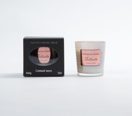 Ароматическая свеча Felicita, МАТЕРИАЛ: Стекло, СОСТАВ: Натуральный соевый воск, ОБЪЕМ: 100 мл, АРОМАТ: Felicita в Сочи и Адлере