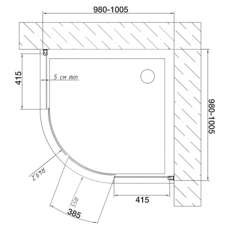 Душевой уголок Vegas Glass ZS 100 08 01 профиль глянцевый хром, стекло прозрачное в Сочи и Адлере