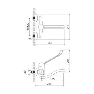 Смеситель для хирургического умывальника IDDIS в Сочи и Адлере Смеситель для хирургического умывальника IDDIS в Сочи и Адлере