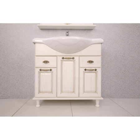 ЖЕРОНА 105 тумба-умывальник белое золото БЕЗ раковины в Сочи и Адлере