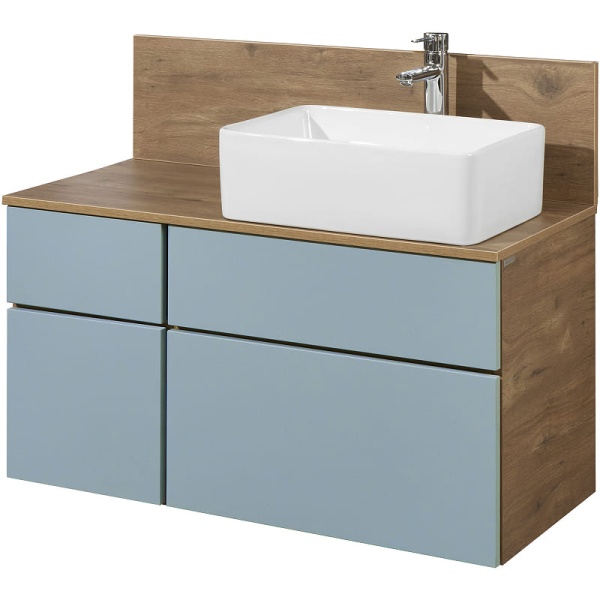 МИШЕЛЬ 100 Тумба-умывальник дуб рустикальный-фьорд (раковина приобретается отдельно умывальник накладной Infinity 60) со столешницей МИШЕЛЬ 100 Тумба-умывальник дуб рустикальный-фьорд (раковина приобретается отдельно умывальник накладной Infinity 60) со столешницей