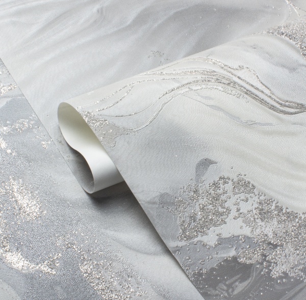 Обои Victoria Stenova Odyssey, Винил горячего тиснения, 1.06*10.05м, Св.Серый мотив в Сочи и Адлере