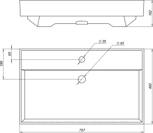 Раковина для тумбы Aquanet Латина 75 в Сочи и Адлере Раковина для тумбы Aquanet Латина 75 в Сочи и Адлере