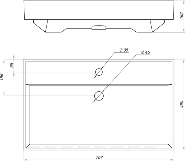 Раковина для тумбы Aquanet Латина 75 в Сочи и Адлере Раковина для тумбы Aquanet Латина 75 в Сочи и Адлере